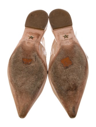 Christian Dior Patent Leather Graphic Print Slingback Flats