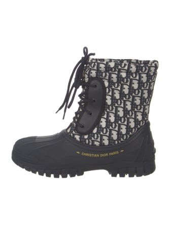 Christian Dior Oblique Jacquard Rubber Rain Boots