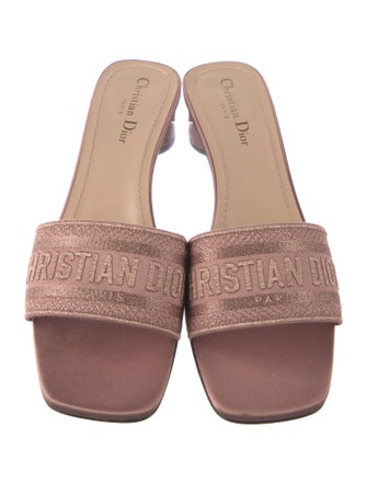 Christian Dior Embroidered Accent Slides