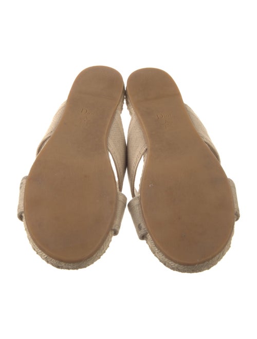 Christian Dior Canvas Embroidered Accent Espadrilles