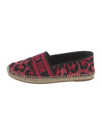 Christian Dior Canvas Animal Print Espadrilles