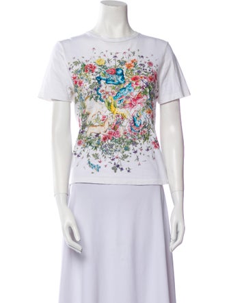 Christian Dior Graphic Print Crew Neck T-Shirt