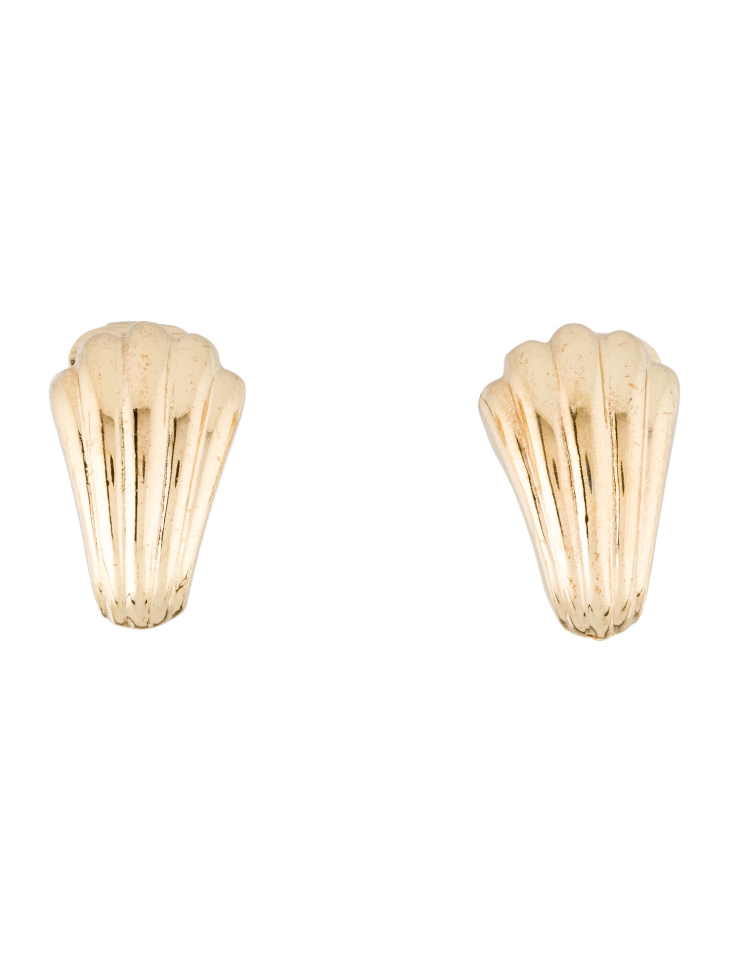 Christian Dior Vintage Shell Clip-On Earrings