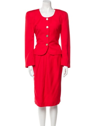 Christian Dior Printed Cutout Accent Skirt Set