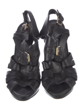 Christian Dior Vintage Leather Slingback Sandals