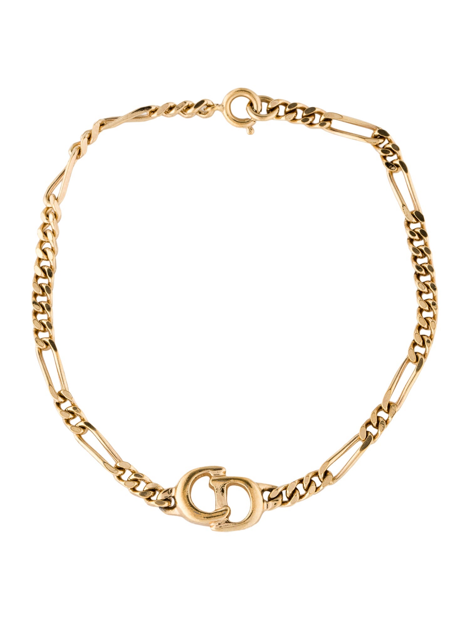 Christian Dior Vintage CD Logo Link Bracelet