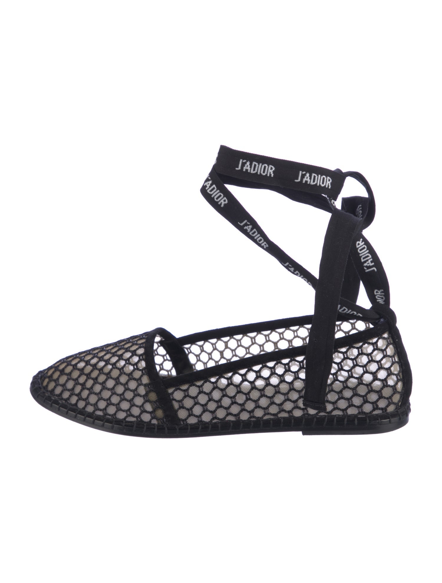 Christian Dior Mesh Printed Ballet Flats