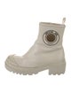 Christian Dior Leather Cutout Accent Rain Boots