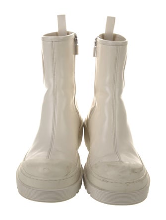 Christian Dior Leather Cutout Accent Rain Boots