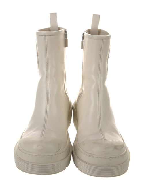 Christian Dior Leather Cutout Accent Rain Boots