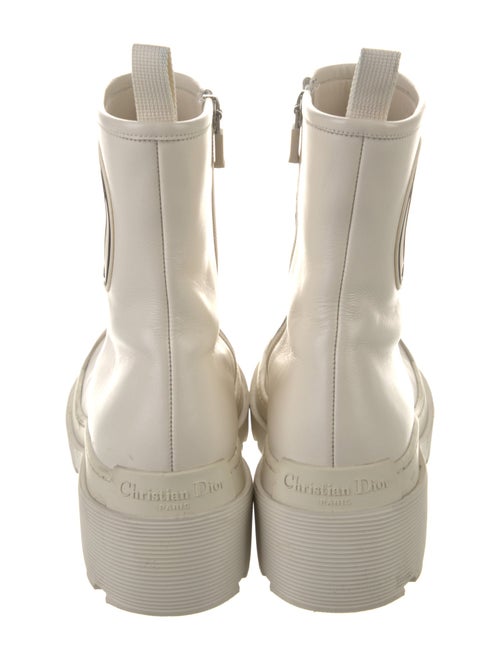 Christian Dior Leather Cutout Accent Rain Boots