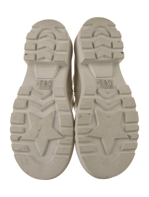 Christian Dior Leather Cutout Accent Rain Boots