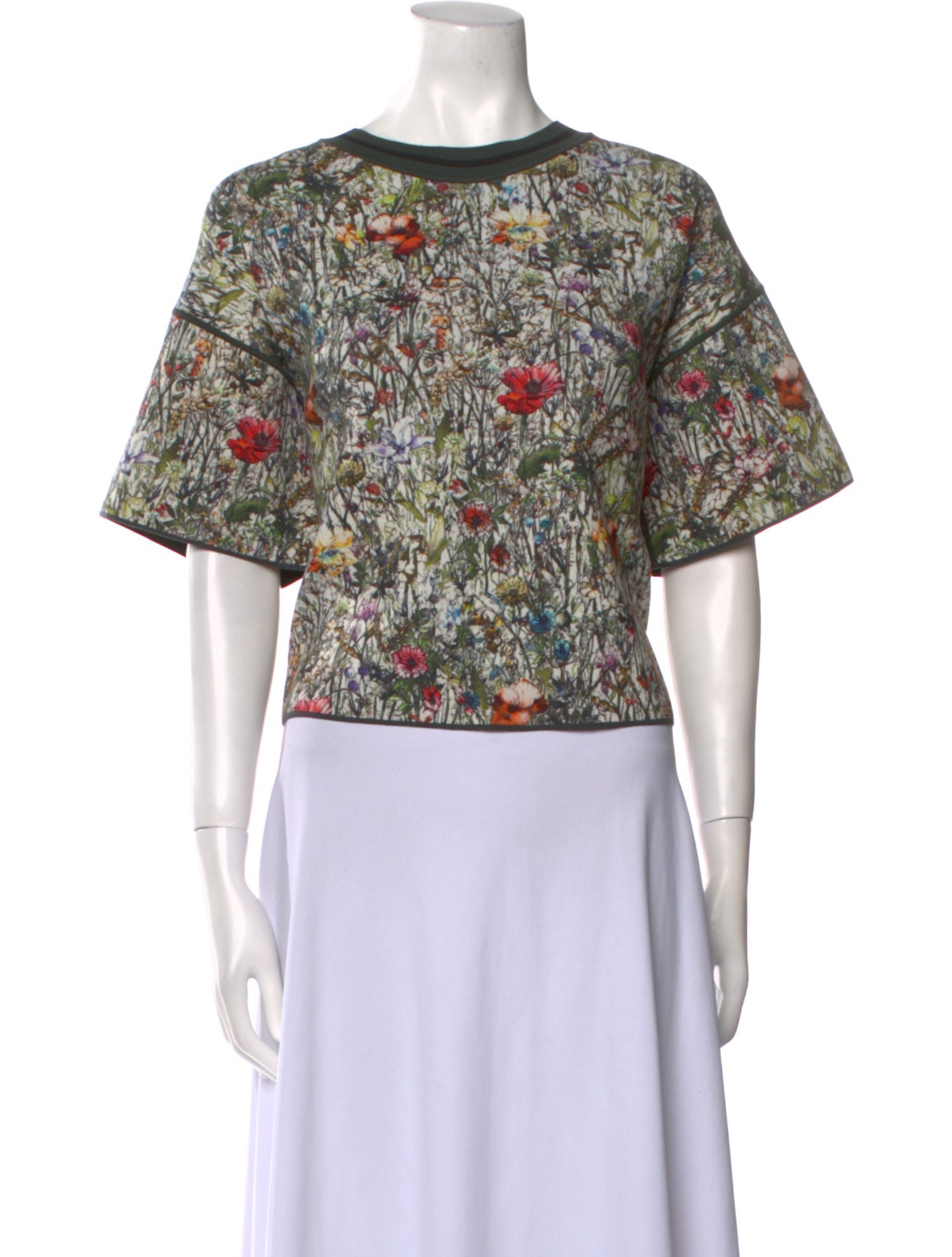 Christian Dior 2021 Floral Print Crop Top w/ Tags