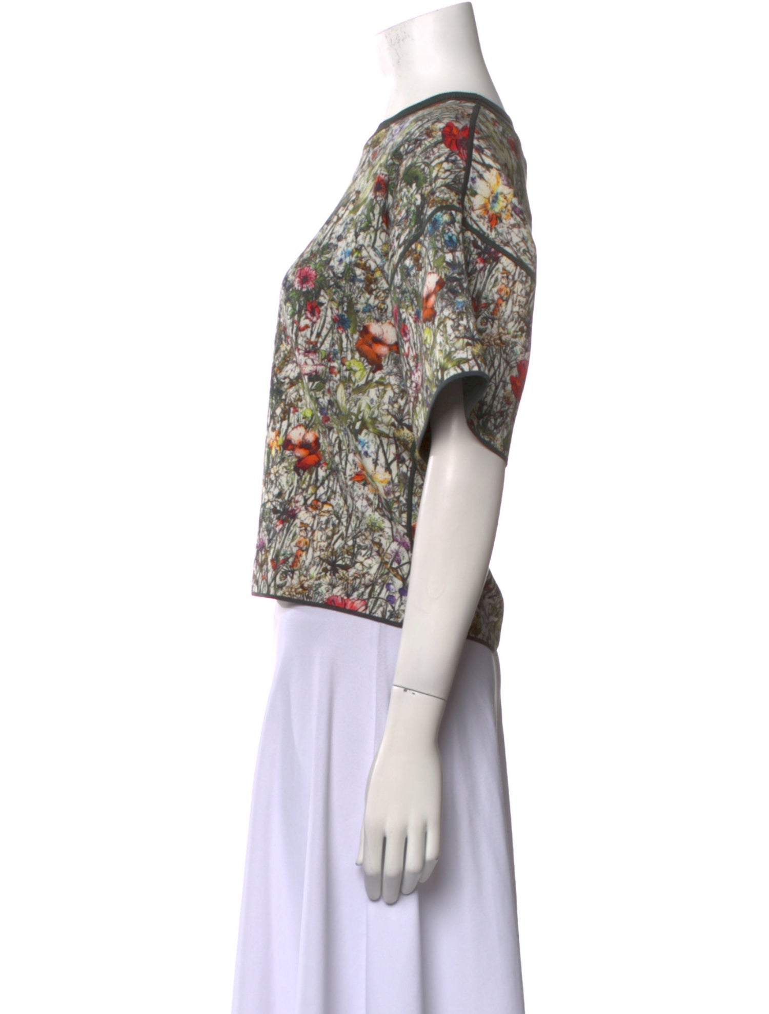Christian Dior 2021 Floral Print Crop Top w/ Tags