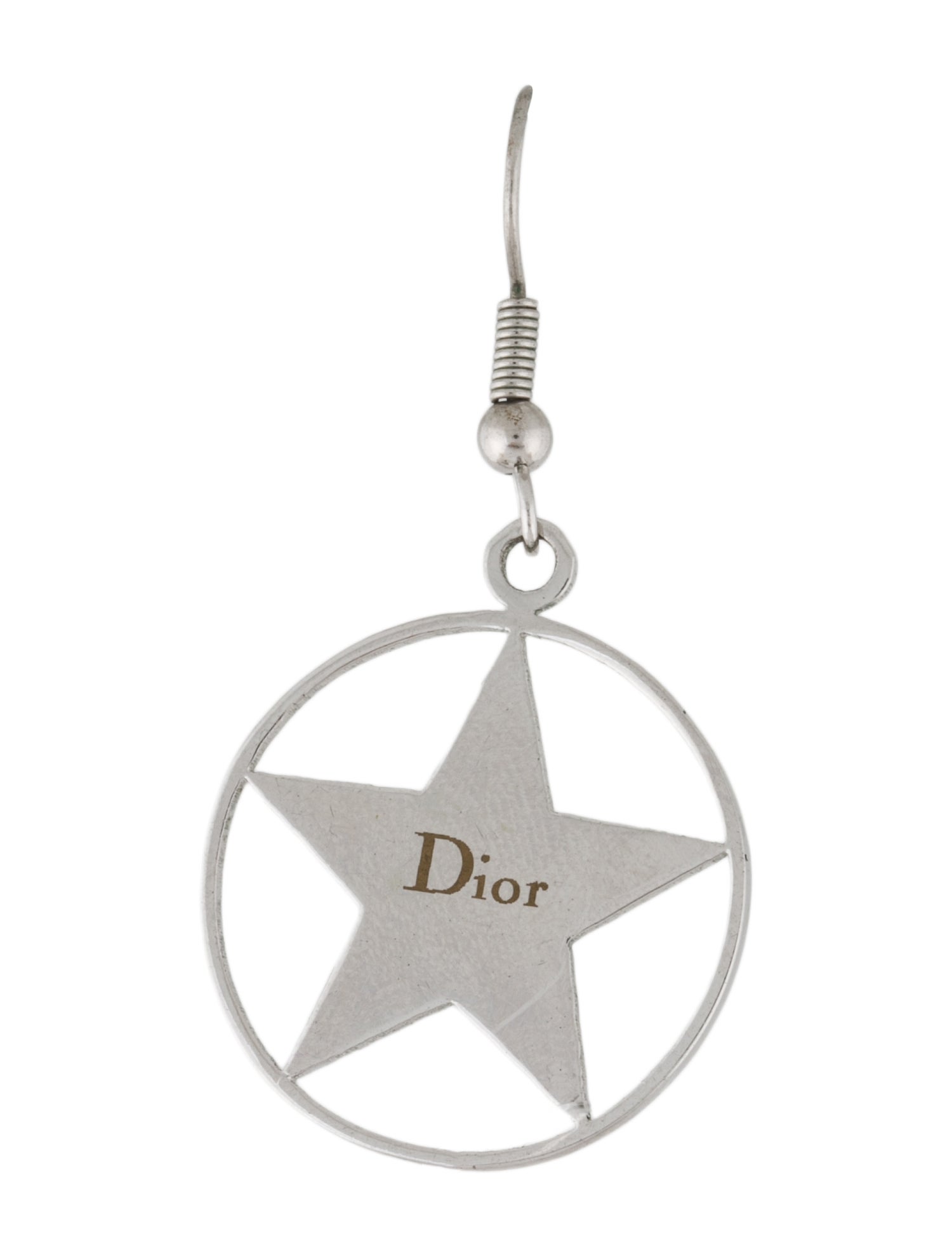 Christian Dior Star Logo Drop Single Earring
