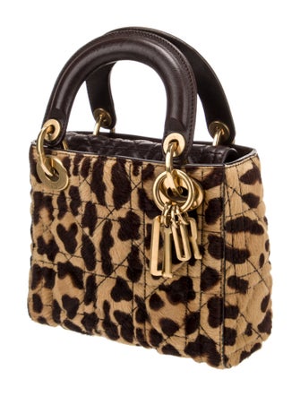 Christian Dior Cannage Pony Hair Lady Dior Mini