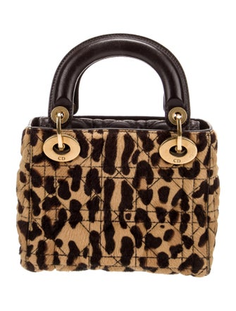 Christian Dior Cannage Pony Hair Lady Dior Mini