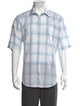 Christian Dior Plaid Print Short Sleeve Shirt