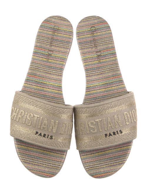 Christian Dior Canvas Printed Slides