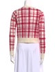 Christian Dior Plaid Print V-Neck Sweater