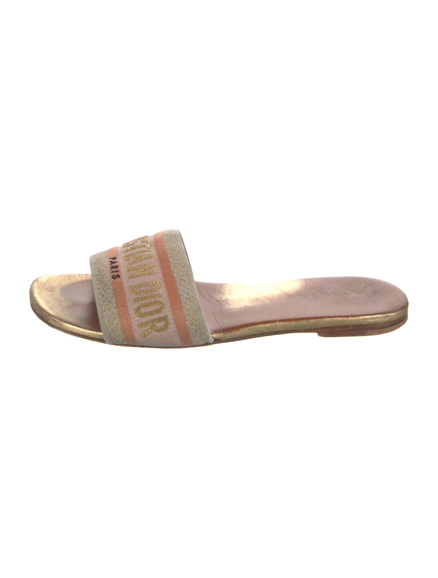 Christian Dior Canvas Printed Slides