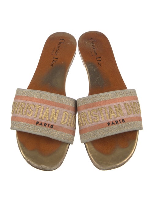 Christian Dior Canvas Printed Slides