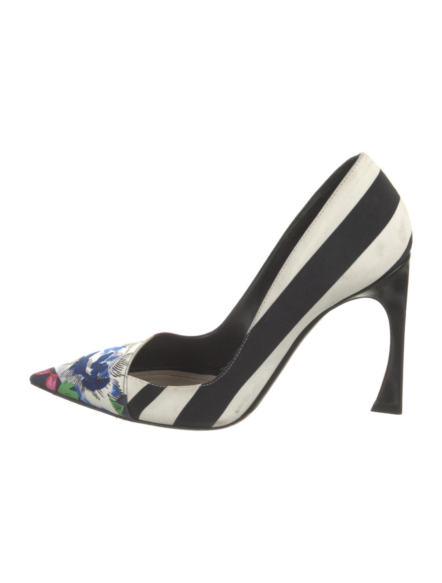 Christian Dior Satin Printed Slingback Pumps
