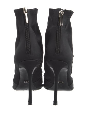 Christian Dior Satin Crystal Embellishments Sock Boots