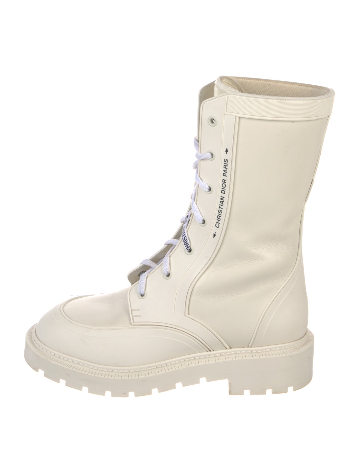Christian Dior Leather Combat Boots