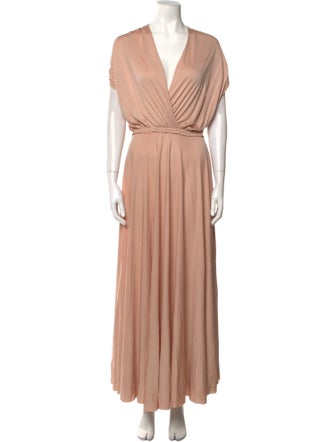 Christian Dior V-Neck Long Dress
