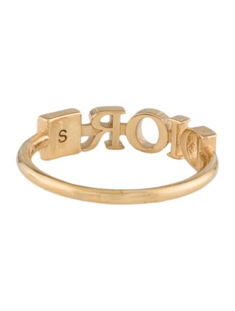 Christian Dior Crystal Logo Ring