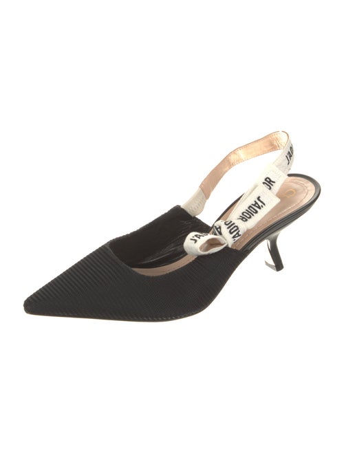 Christian Dior Canvas Printed Slingback Pumps