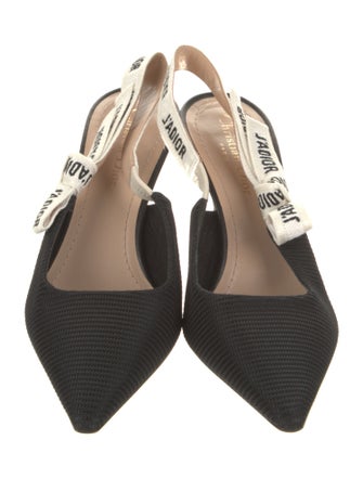 Christian Dior Canvas Printed Slingback Pumps