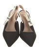 Christian Dior Canvas Printed Slingback Pumps