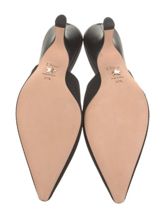 Christian Dior Canvas Printed Slingback Pumps