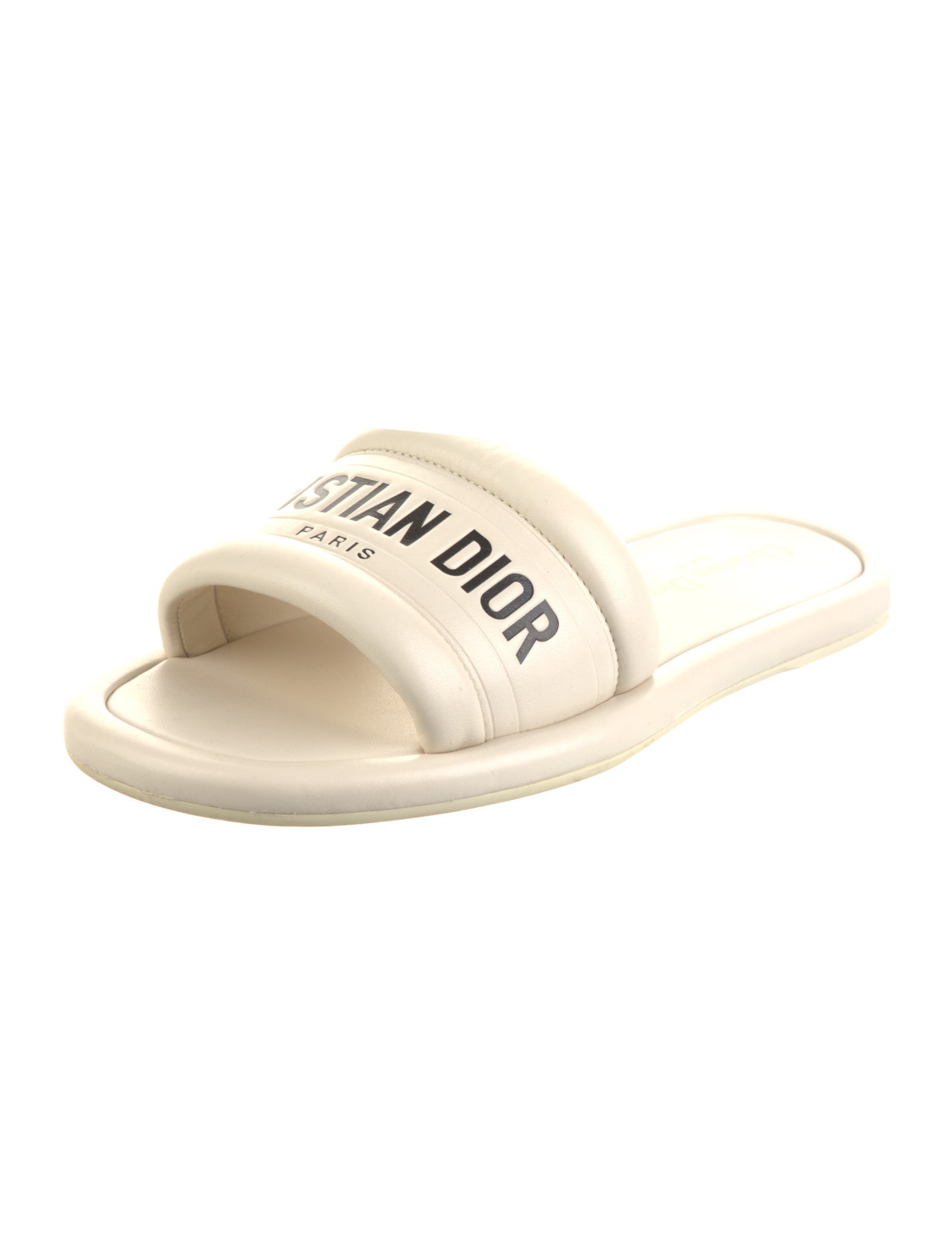 Christian Dior Leather Printed Slides