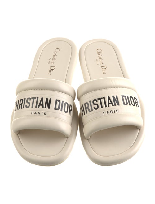 Christian Dior Leather Printed Slides