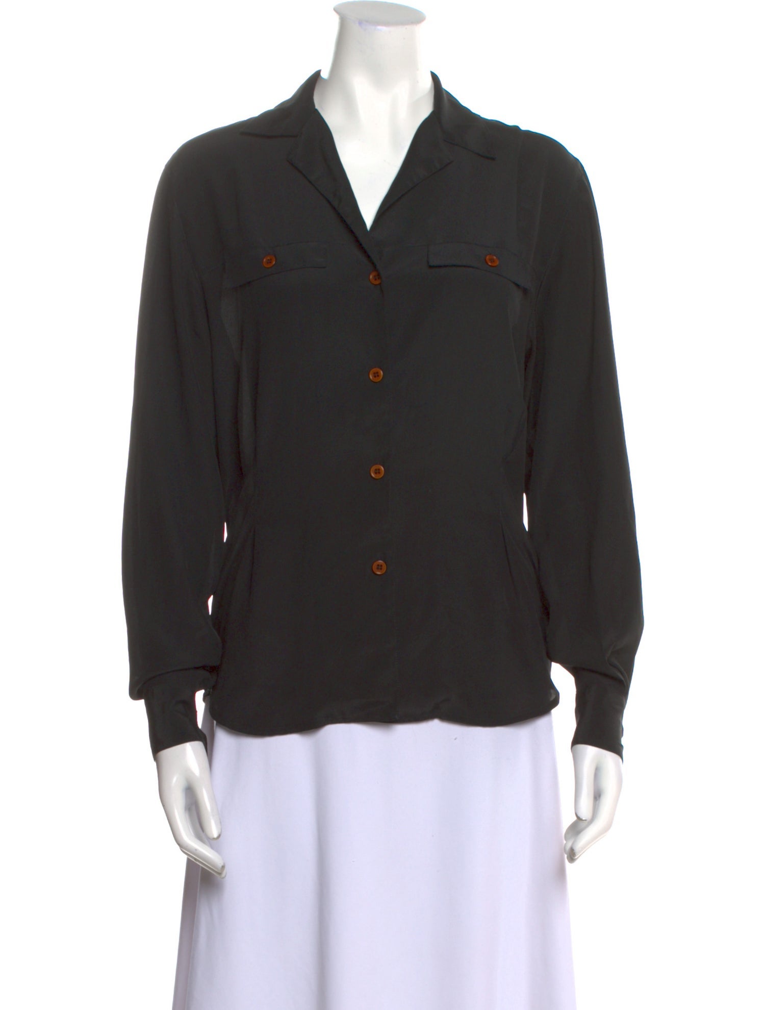 Christian Dior Long Sleeve Button-Up Top