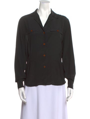 Christian Dior Tops Long Sleeve Button-Up Top M