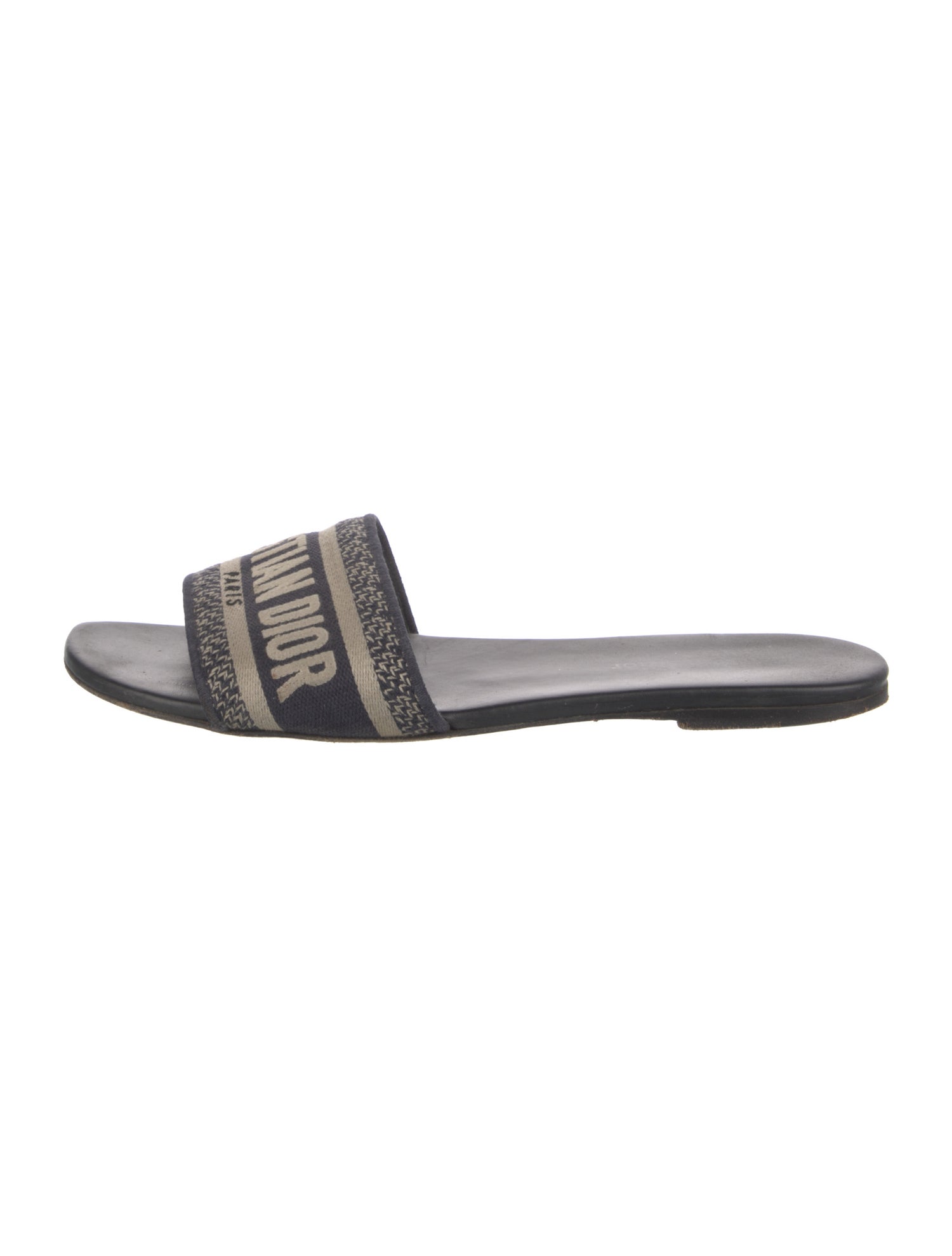 Christian Dior Canvas Printed Slides