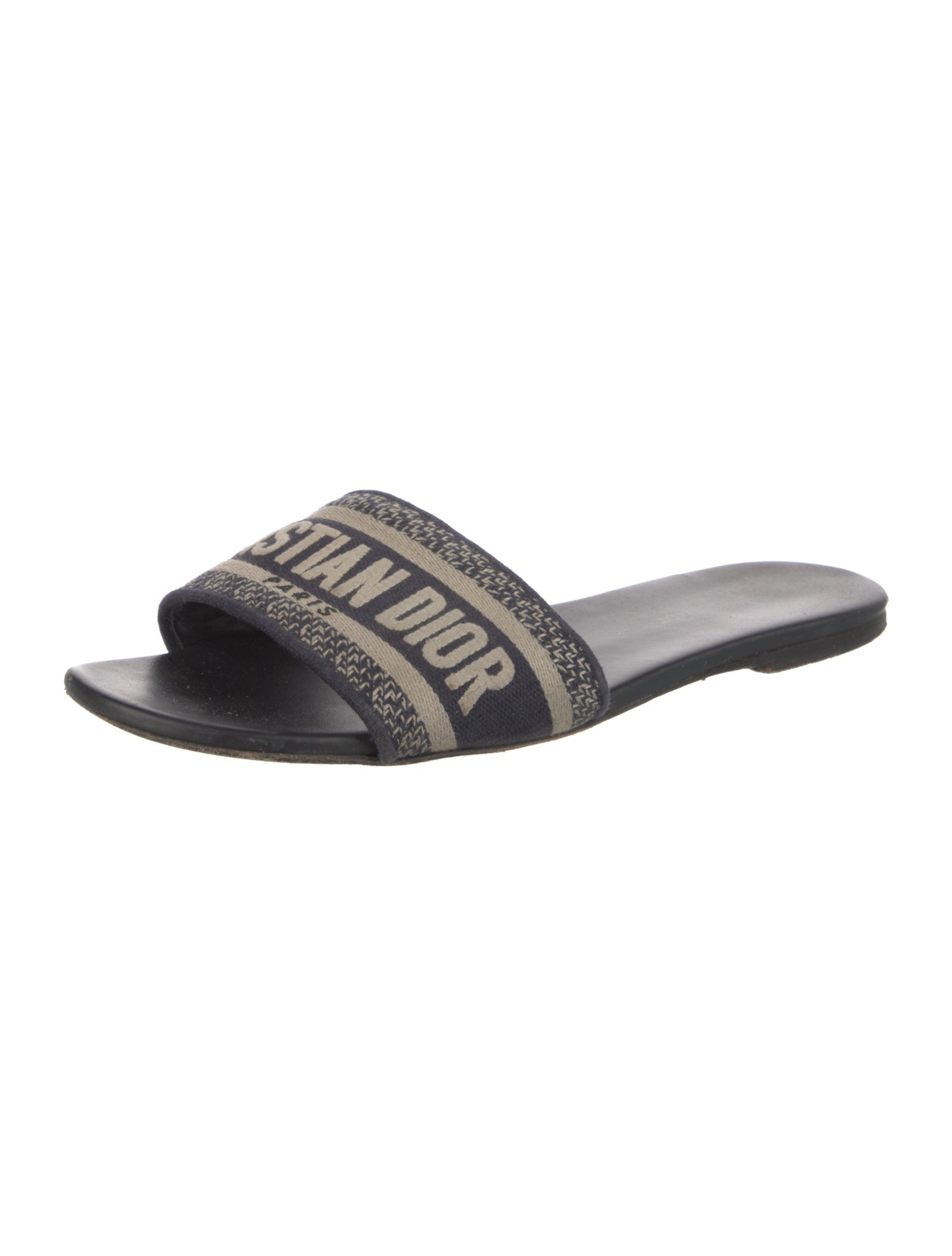 Christian Dior Canvas Printed Slides