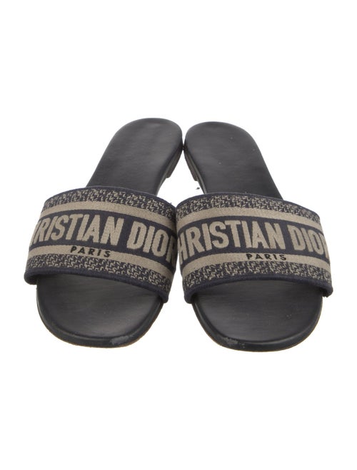 Christian Dior Canvas Printed Slides