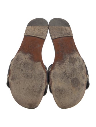 Christian Dior Canvas Printed Slides