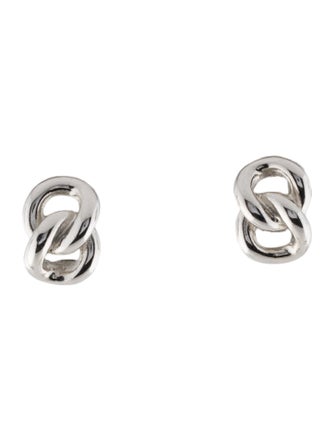 Christian Dior Vintage Chain Link Clip-On Earrings