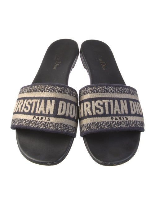 Christian Dior Canvas Printed Slides
