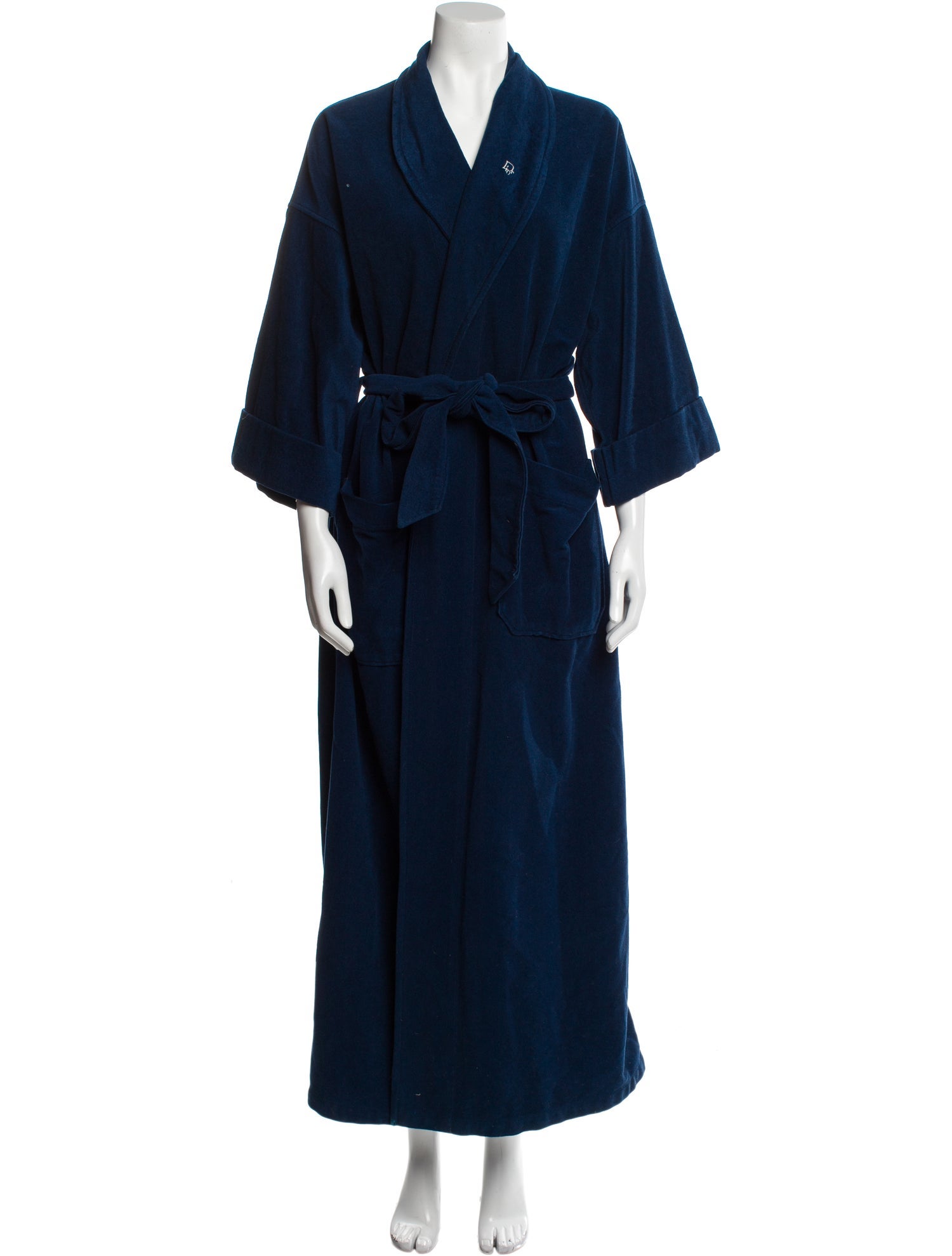 Christian Dior Vintage Embroidered Accent Robe