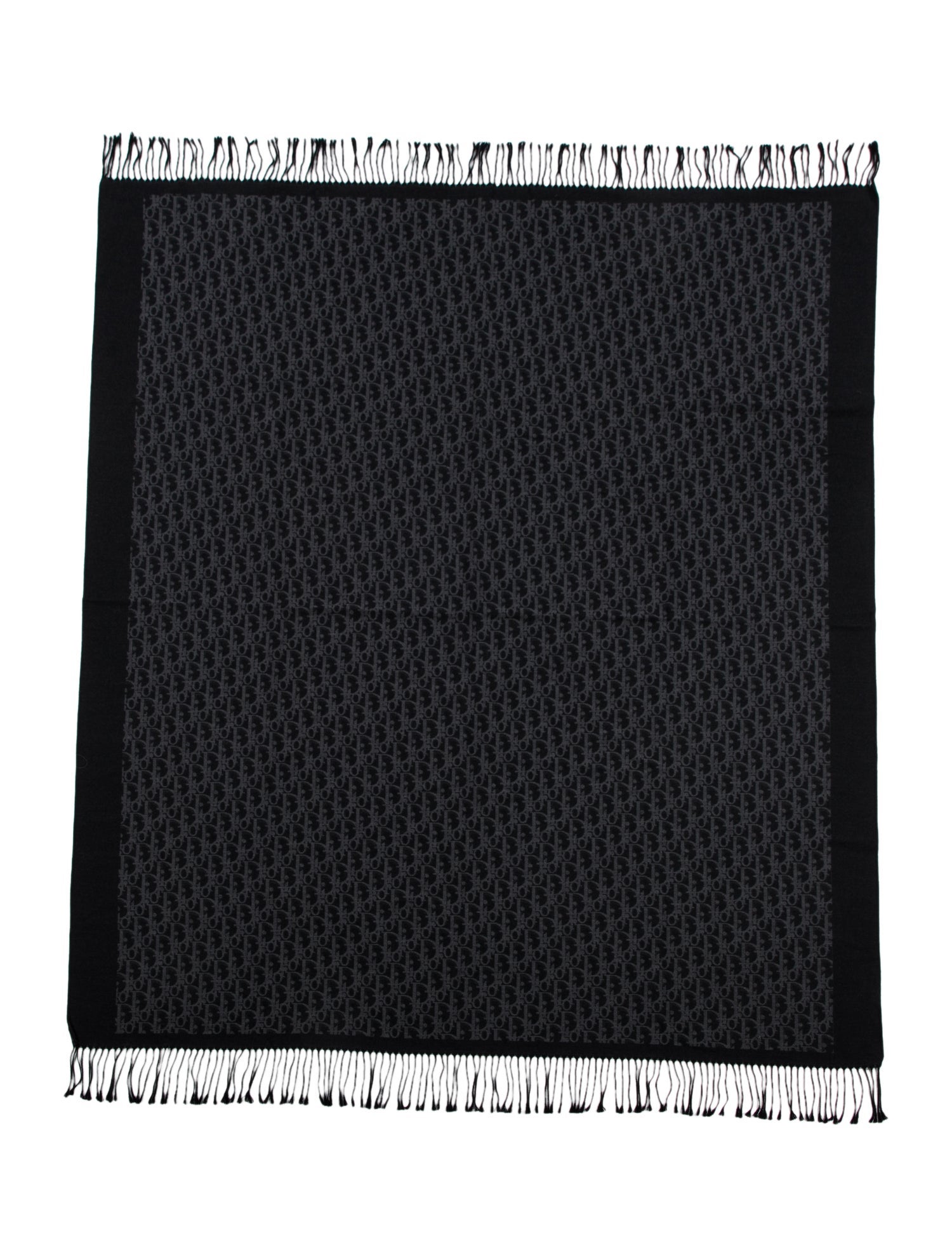 Christian Dior Wool Oblique Throw Blanket