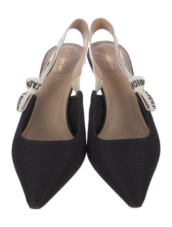 Christian Dior Bow Accents Slingback Pumps