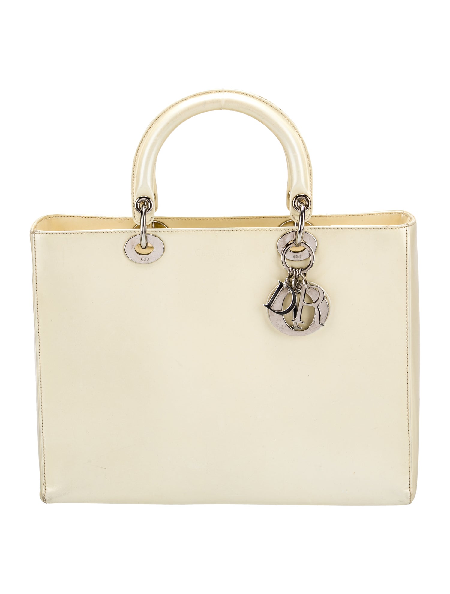 Christian Dior Patent Leather Lady Dior Medium Vintage