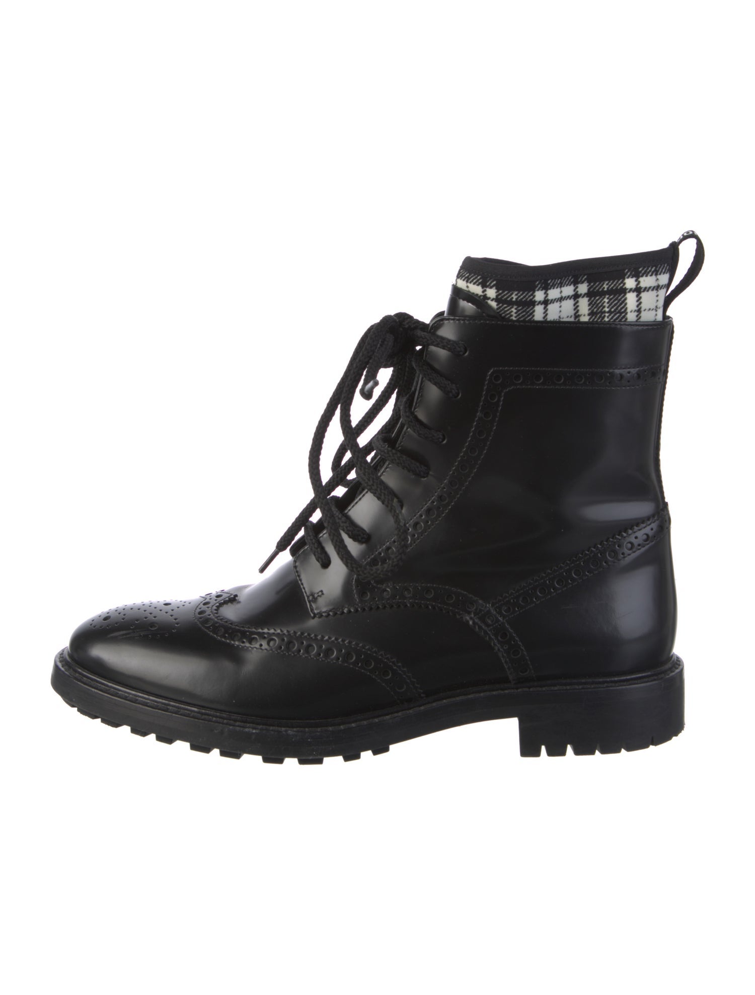 Christian Dior Leather Combat Boots